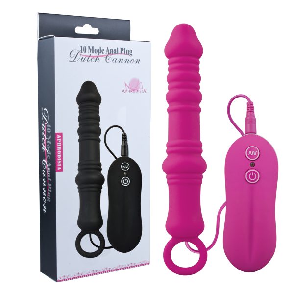 Aphrodisia Anal Vibrator Silicone Butt Sex Toy with Strong Vibrations Massaging with Powerful Vibes Rose